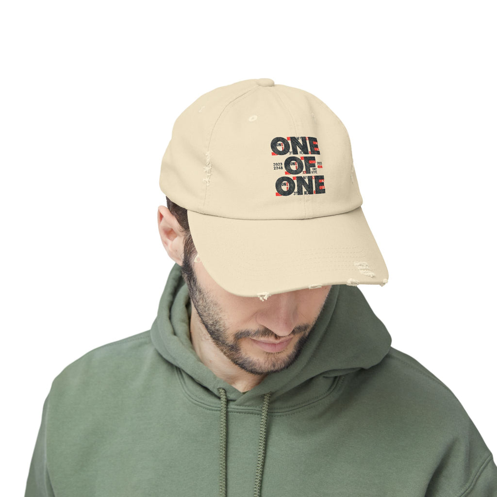 Unisex Distressed Cap – One of One Dad Hat