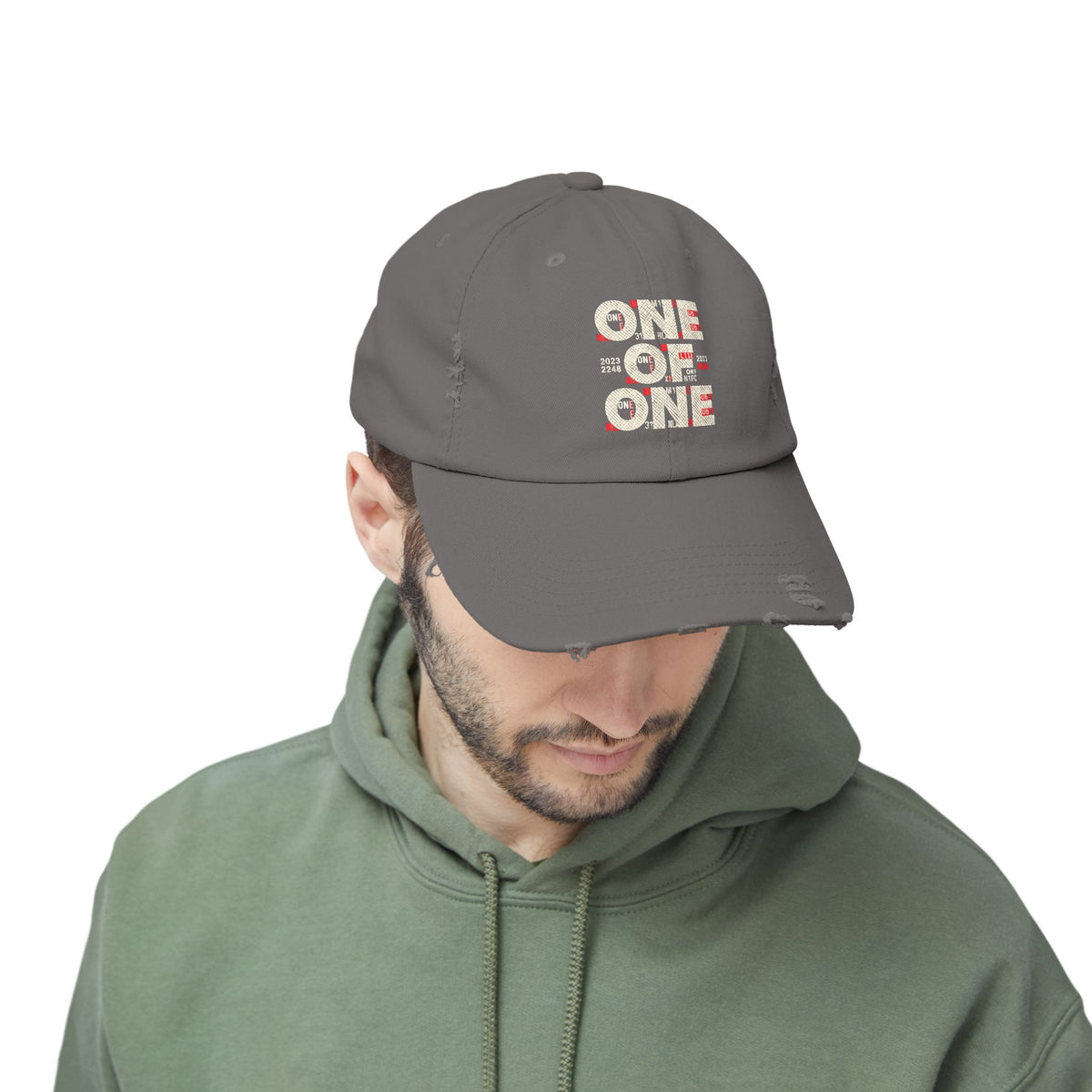 Unisex Distressed Cap – One of One Dad Hat