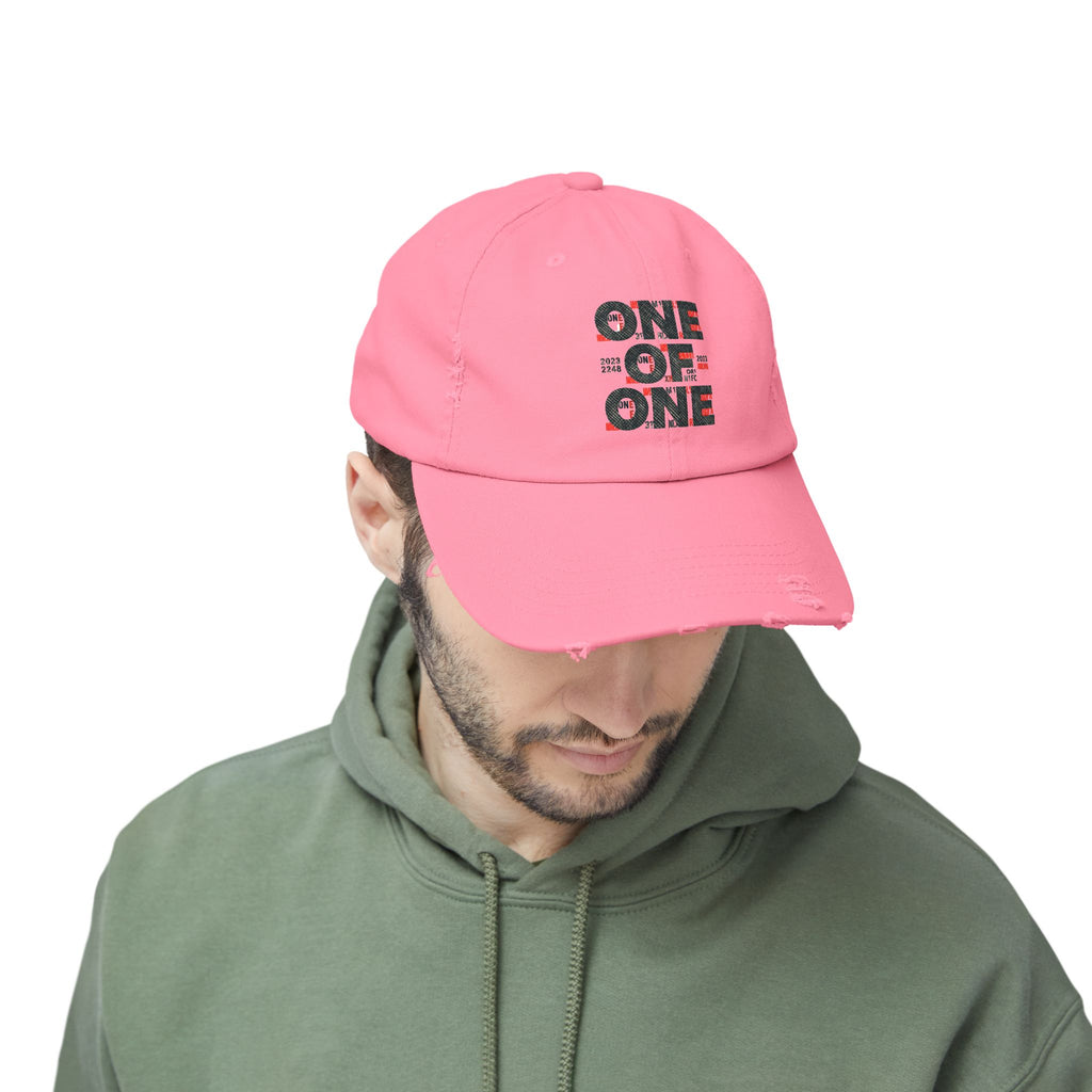 Unisex Distressed Cap – One of One Dad Hat
