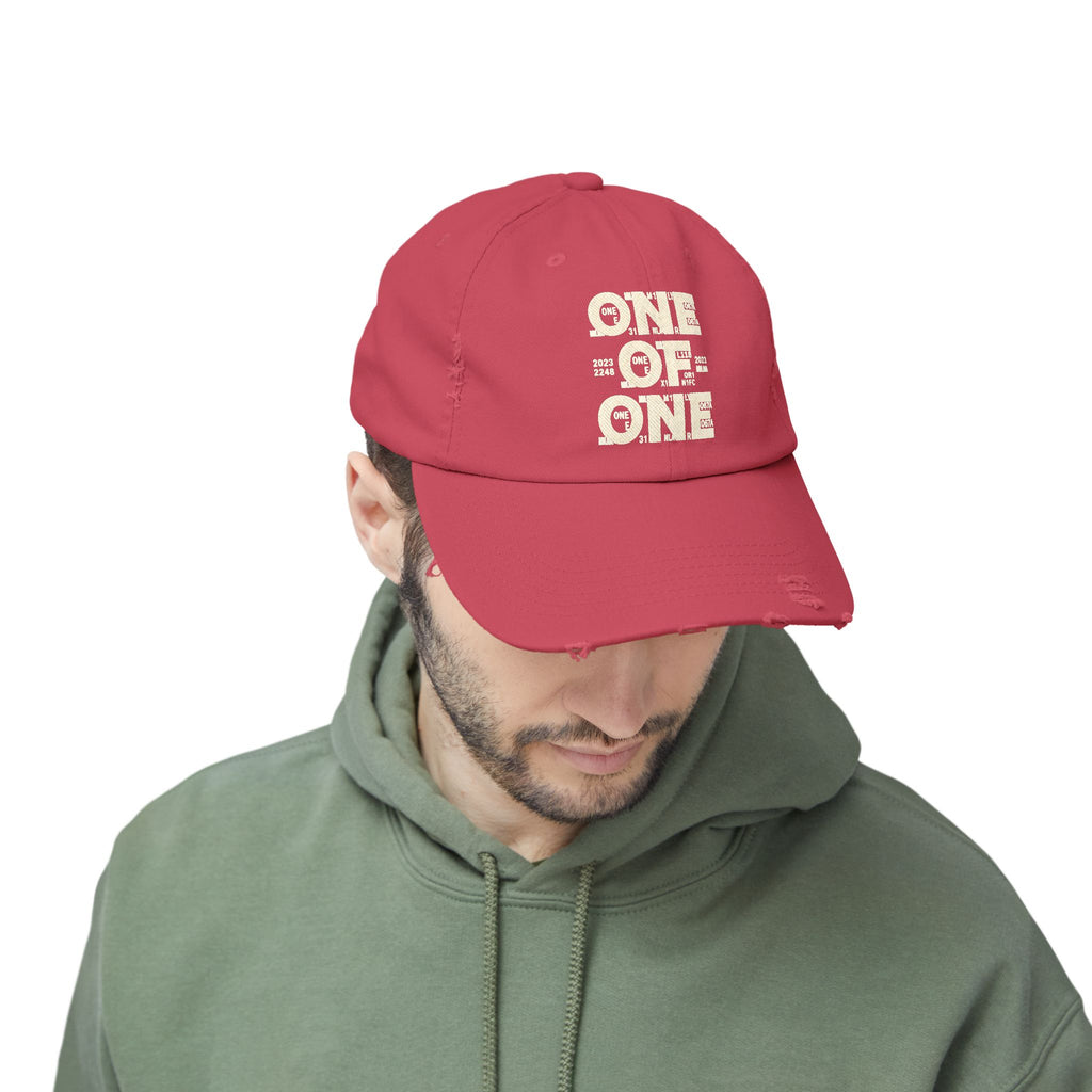 Unisex Distressed Cap – One of One Dad Hat