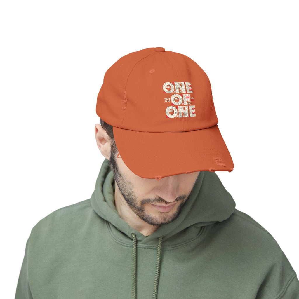 Unisex Distressed Cap – One of One Dad Hat