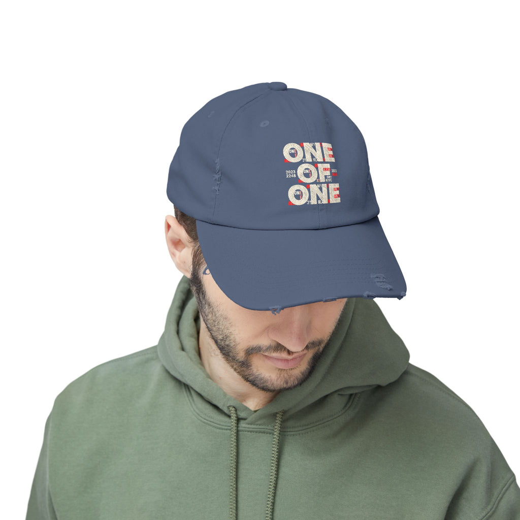 Unisex Distressed Cap – One of One Dad Hat