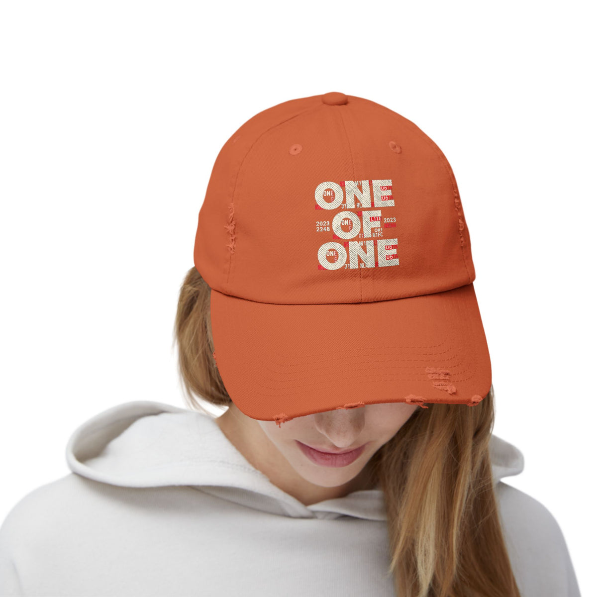 Unisex Distressed Cap – One of One Dad Hat