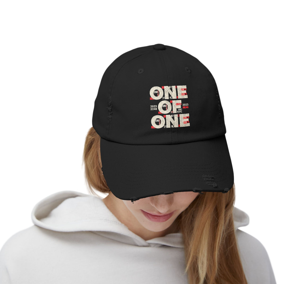 Unisex Distressed Cap – One of One Dad Hat