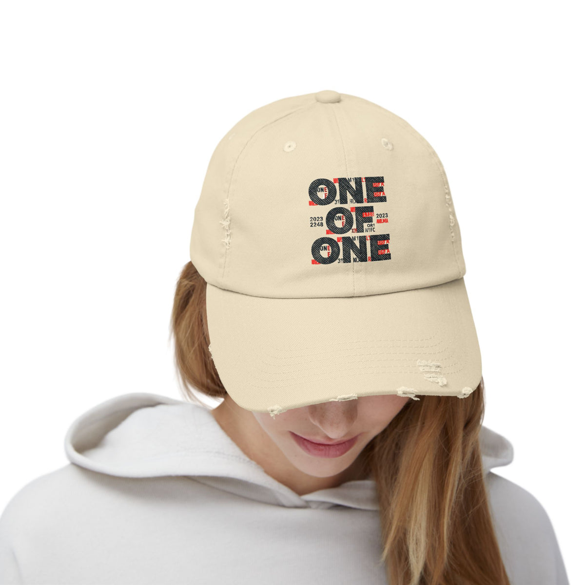 Unisex Distressed Cap – One of One Dad Hat