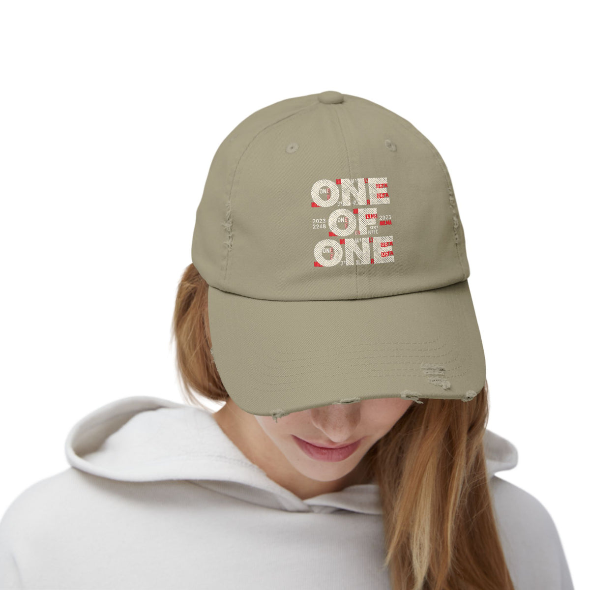 Unisex Distressed Cap – One of One Dad Hat