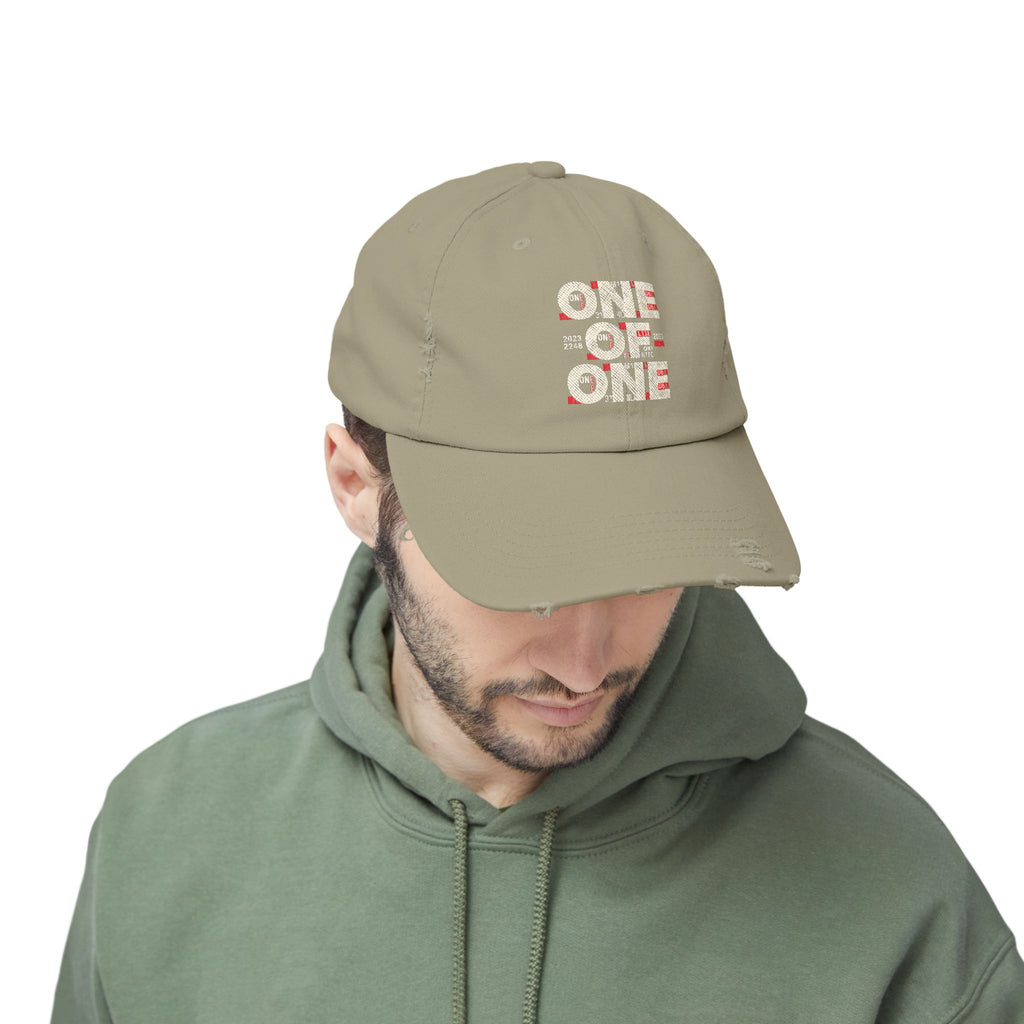 Unisex Distressed Cap – One of One Dad Hat